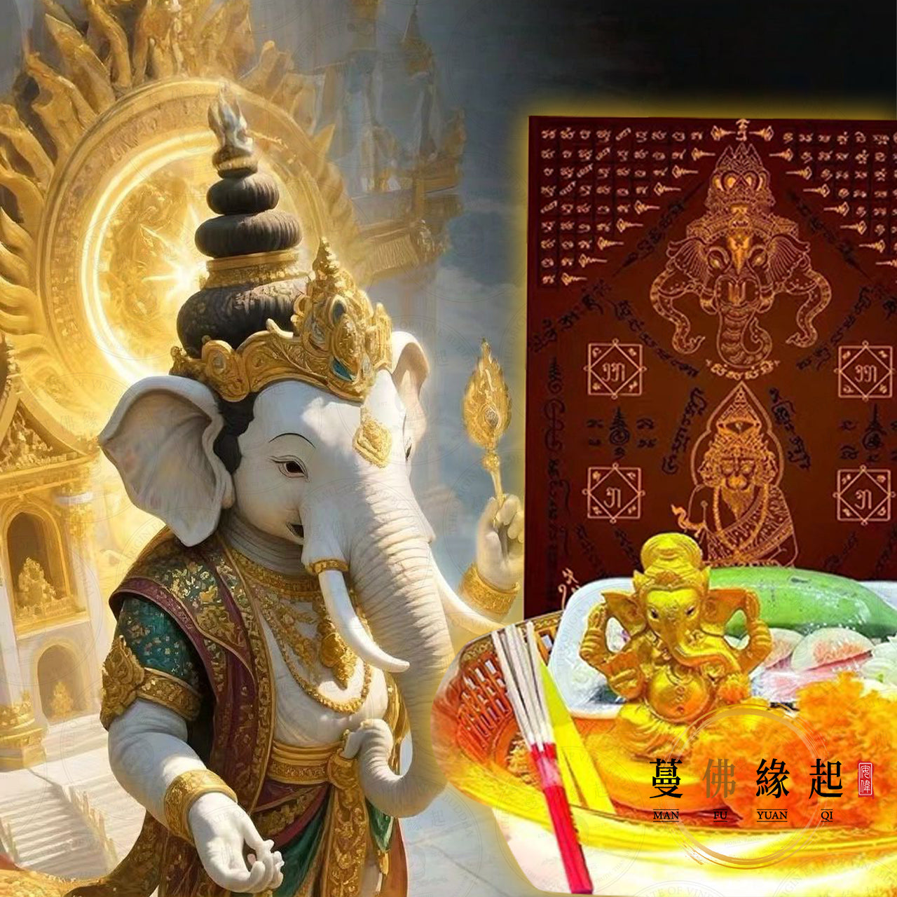 三頭象&四魯面士&勝利旗符 • 增慧增財·旗開得大勝法會