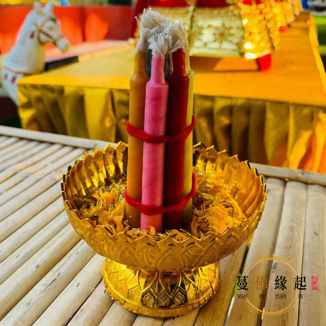 泰國薩瑪提寺廟 • 九色齊燃暴力招財蠟燭法會