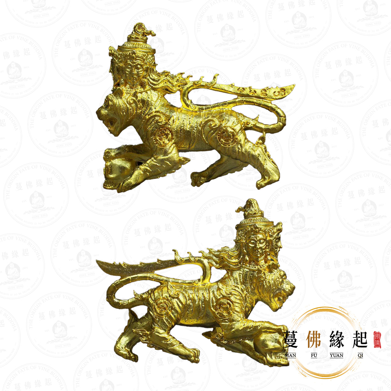 帕阿贊咩緹 • 2569 • 一期 • “เสือเย็นตรีพักตร์ 捨灜迪喇帕”3臉食人虎小立尊(鍍金)